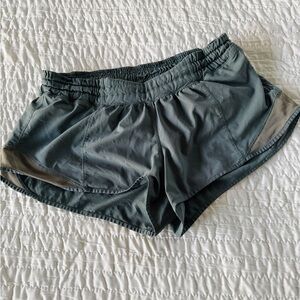 Lululemon Gray/ Charcoal Hotty Hot shorts ( size 4)